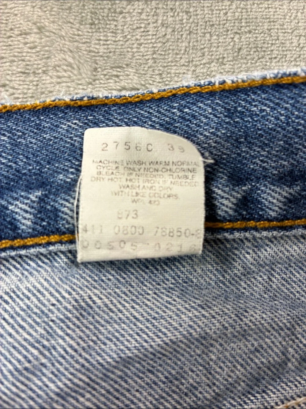 Levi’s 505 Big E Vintage 2000 Jeans 33x32 Distressed Light Wash Made Mexico